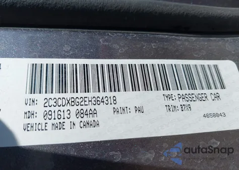 2014 Dodge Charger Se из США, поврежденный, VIN 2C3CDXBG2EH364318